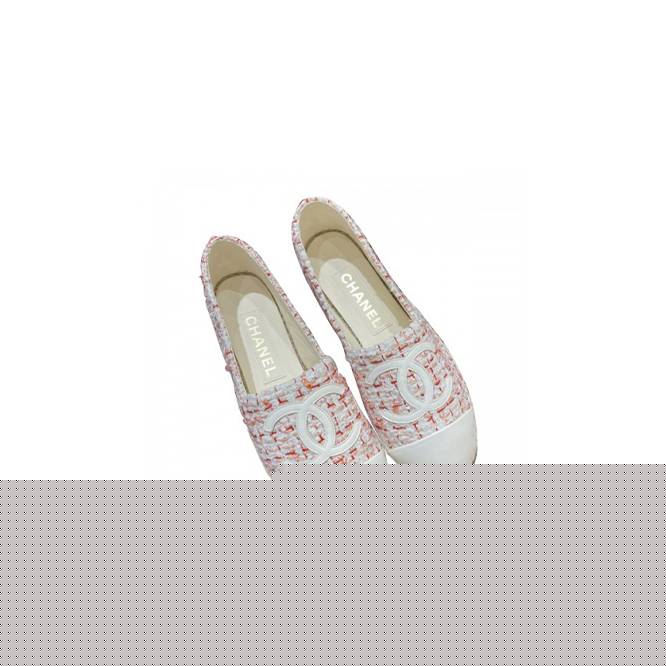 Ch*el women’s espadrilles thick sole 2023 new grass knitted leather shoes